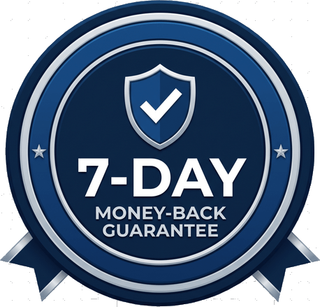 7-day money-back guarantee seal